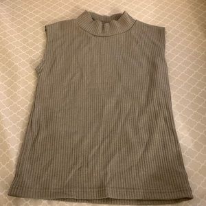 Korean Earth Green Turtleneck tank